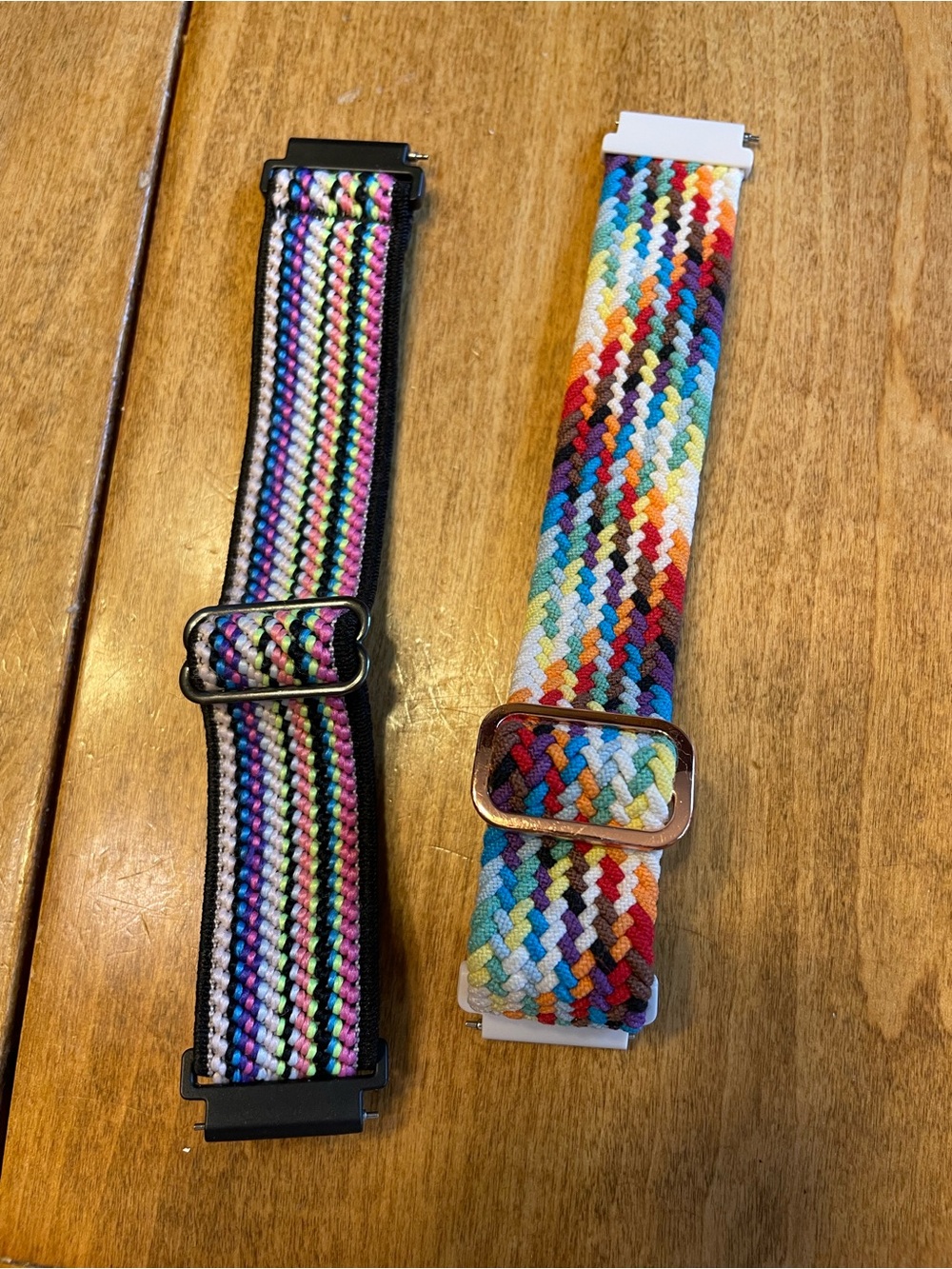 Garmin 20mm watch replacement watch band Multicolor Woven - Rainbow Braided